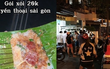 Gói xôi giá 20.000đ với vài lát lạp xưởng mỏng như tờ nhưng nhiều người vẫn chấp nhận chen chúc mua bởi 1 lý do