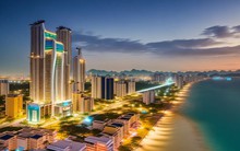 Hình ảnh thành phố Đà Nẵng theo tưởng tượng của ChatGPT và AI sau 100 năm nữa