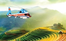Tạm dừng tour du lịch ngắm cảnh bằng trực thăng sau sự cố rơi máy bay Bell-505