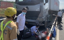 Xe container mất lái trên cao tốc TP.HCM - Long Thành - Dầu Giây, 3 người nhập viện