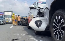 Hiện trường 5 ôtô gặp nạn trên cao tốc TP HCM - Long Thành - Dầu Giây