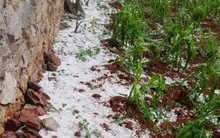 Mưa đá xuất hiện bất thường ở Cao Bằng