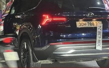 Công an Hà Nội xác minh ô tô Santa Fe đeo 2 biển số