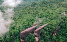 Chiêm ngưỡng cảnh quan kỳ vĩ đá cá voi khổng "bơi" giữa rừng rậm Thái Lan