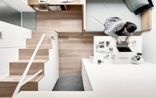 Căn hộ 17m2 thiết kế khéo léo dù lối đi chỉ đủ cho một người trưởng thành