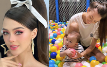 Vợ mẫu Tây của Bùi Tiến Dũng mặt mộc ở nhà chăm con vẫn xinh hết nấc