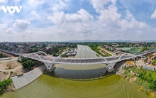 Hình ảnh cầu Á Lữ mở rộng trị giá 300 tỷ đồng vượt sông Thương ở Bắc Giang