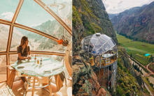 "Rùng mình" trải nghiệm ngủ tại khách sạn bên vách đá cao 400m, khách lên xuống bằng dây zip, giá tới 14 triệu đồng/đêm