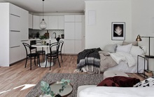 Căn hộ 31m2 sử dụng gam màu trắng làm chủ đạo giúp không gian thoáng rộng bất ngờ