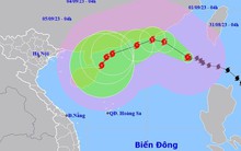 Siêu bão Sao La hướng về đảo Hải Nam
