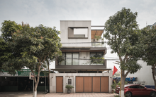 Căn nhà sang trọng và hiện đại với khối vuông chồng lên nhau