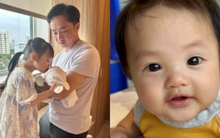 Đàm Thu Trang khoe ảnh cận mặt của quý tử, tiết lộ cực giống chị gái Suchin hồi bé
