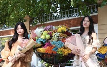Xuống phố chụp ảnh ngày nắng đẹp, một gánh hoa có 10 'nàng thơ'