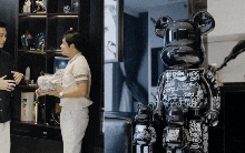 Soi cận bộ Bearbrick độc lạ trong căn nhà toàn màu đen của bố đơn thân nổi tiếng