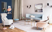 'Hô biến' phòng khách thành chốn bình yên nhờ những gam màu pastel dịu ngọt