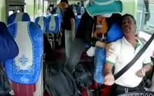 Khoảnh khắc tài xế đột quỵ trên chuyến xe về Bình Thuận, hành khách gọi cấp cứu