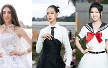 Vợ thủ môn Bùi Tiến Dũng đọ trình catwalk cùng Phương Nhi, Bảo Ngọc tại fashion show