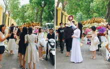 Khung cảnh "1 mét vuông 10 nàng thơ" nhộn nhịp trên con phố mùa thu Hà Nội, cuối tuần đẹp trời lại càng đông đúc