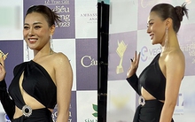 Phương Oanh lần đầu lộ diện trên thảm đỏ hậu đám hỏi với Shark Bình, nhan sắc thật bị camera thường "bóc trần"?