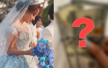 Vân Hugo gặp sự cố "dở khóc dở cười" khi khui phong bì mừng cưới, chuyện gì mà khiến gần 5 triệu đồng "bay màu"?