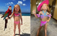 Cô bé 7 tuổi gây kinh ngạc bởi cơ bụng 6 múi cuồn cuộn