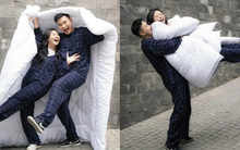 Bộ ảnh cưới với chăn bông khi Hà Nội rét 7 độ C gây sốt mạng