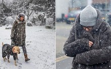 Chùm ảnh: Thời tiết lạnh giá làm tê liệt quốc gia châu Âu, tuyết trắng bao phủ tạo nên khung cảnh hiếm thấy