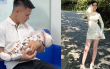 Quang Hải đưa quý tử đi tiêm, bế con khéo léo ra dáng bố bỉm sữa