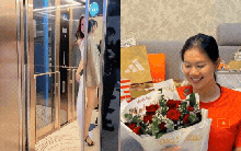 Thang máy vừa mở, Ánh Viên bước ra xinh như "nàng thơ", khiến dân mạng xuýt xoa: Quá khác lúc mặc mộc ở nhà