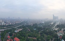 Trời Hà Nội mờ đục vì ô nhiễm, một số nơi không khí ở mức xấu