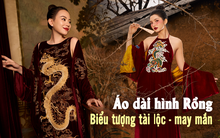 Áo dài chứa đựng biểu tượng tài lộc may mắn năm Giáp Thìn: Đến từ thương hiệu yêu thích của "hội mỹ nhân" BTV Ngọc Trinh, Hồ Ngọc Hà