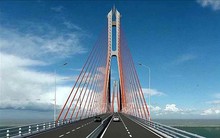 Khí thế khẩn trương trên công trường cầu nối đôi bờ sông Hậu