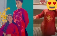 Vợ mẫu Tây của Bùi Tiến Dũng cùng chồng con chụp ảnh áo dài đón tết, visual được khen nức nở chuẩn con dâu Việt Nam