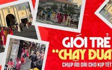 TP.HCM ngày 30 Tết: Giới trẻ tranh thủ xuống phố chụp hình áo dài, khắp nơi đều là "mợ hai, cô ba" xinh xắn