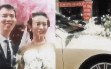 Lộ thêm clip cưới của Huyền Baby với chủ chuỗi khách sạn nổi tiếng hơn thập kỷ trước: Siêu xe đón dâu xếp kín phố!