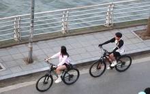 Nắng lên, dịch vụ cho thuê xe đạp ở hồ Tây sôi động, thu tiền triệu mỗi ngày