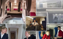 Tiếp viên trên chuyến bay quốc tế nghỉ ngơi ở đâu?