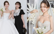 Lễ cưới của diễn viên Vbiz và chồng doanh nhân: Cô dâu diện váy 200 triệu khoe nhan sắc mỹ miều, dàn sao đổ bộ chúc mừng