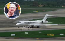 Zoom cận phi cơ riêng chở Tim Cook rời Việt Nam: Đãi ngộ sang chảnh của Apple, khoảnh khắc bước lên máy bay chuẩn tài phiệt