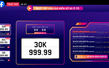Đấu giá lại, biển số 30K-999.99 được trả hơn 30 tỷ đồng