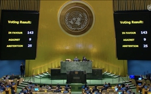 Liên Hiệp Quốc thông qua quyền lịch sử cho Nhà nước Palestine