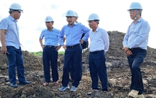 Lãnh đạo EVN đôn đốc nhà thầu chậm tiến độ thi công vị trí móng đường dây 500kV mạch 3