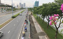 Cận cảnh đại lộ đẹp nhất TPHCM đang được mở rộng