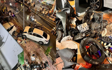 Hiện trường kinh hoàng vụ nữ tài xế tông loạt xe máy ở Vũng Tàu khiến 2 người tử vong tại chỗ