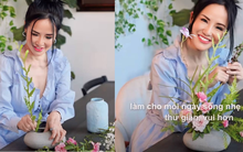 Diva Hồng Nhung trổ tài cắm hoa, hội chị em bị "hút hồn" bởi chiếc bình lấy cảm hứng từ hòn đá trong vườn nhà