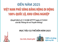 Đến năm 2025, Việt Nam phủ sóng băng rộng di động 100% quốc lộ, khu công nghiệp