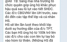 Xôn xao 1 trường học bị tố mời các em ủng hộ đồng bào lũ lụt từ 100.000 đi lên bỏ vào hòm quyên góp, dưới 100.000 thì không cần