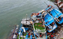 Tàu du lịch neo bờ ở Tuần Châu bị bão đánh tơi bời, la liệt như bãi phế liệu