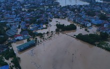 Toàn cảnh khu vực ở Thái Nguyên chìm trong biển nước