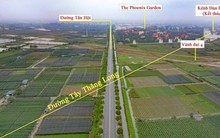 Tuyến đường Tây Thăng Long đoạn qua Đan Phượng dài 5,8km được đầu tư gần 1.300 tỷ kết nối 5 quận, huyện phía Tây Hà Nội chính thức khởi công